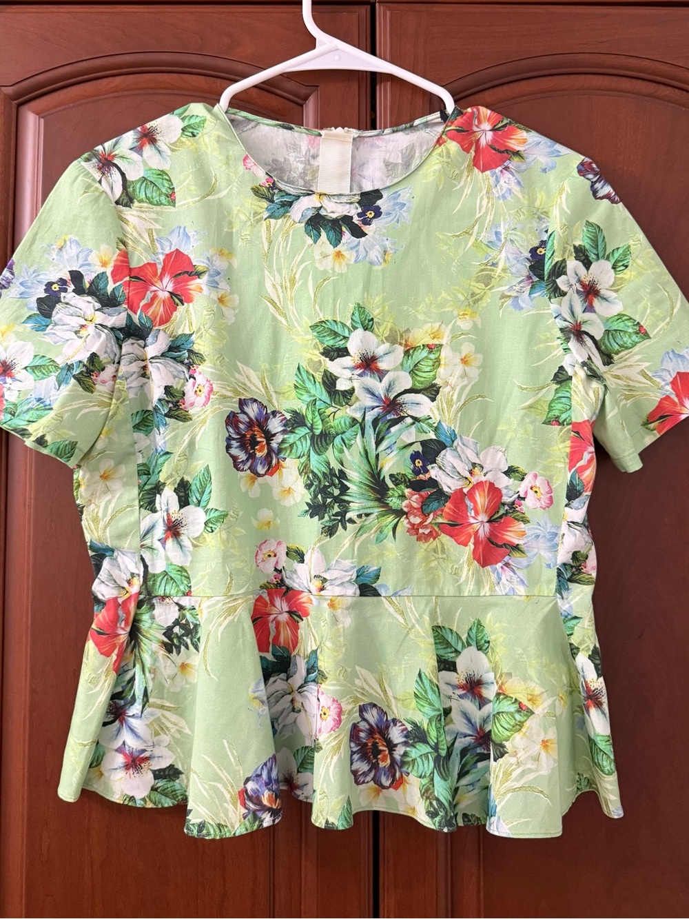 Zara floral peplum blouse top